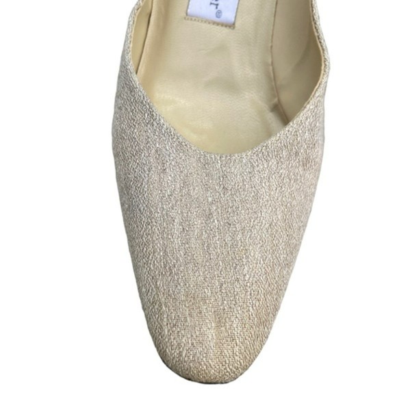 Etienne Aigner Beige Fabric Taylor Heels - Picture 4 of 10